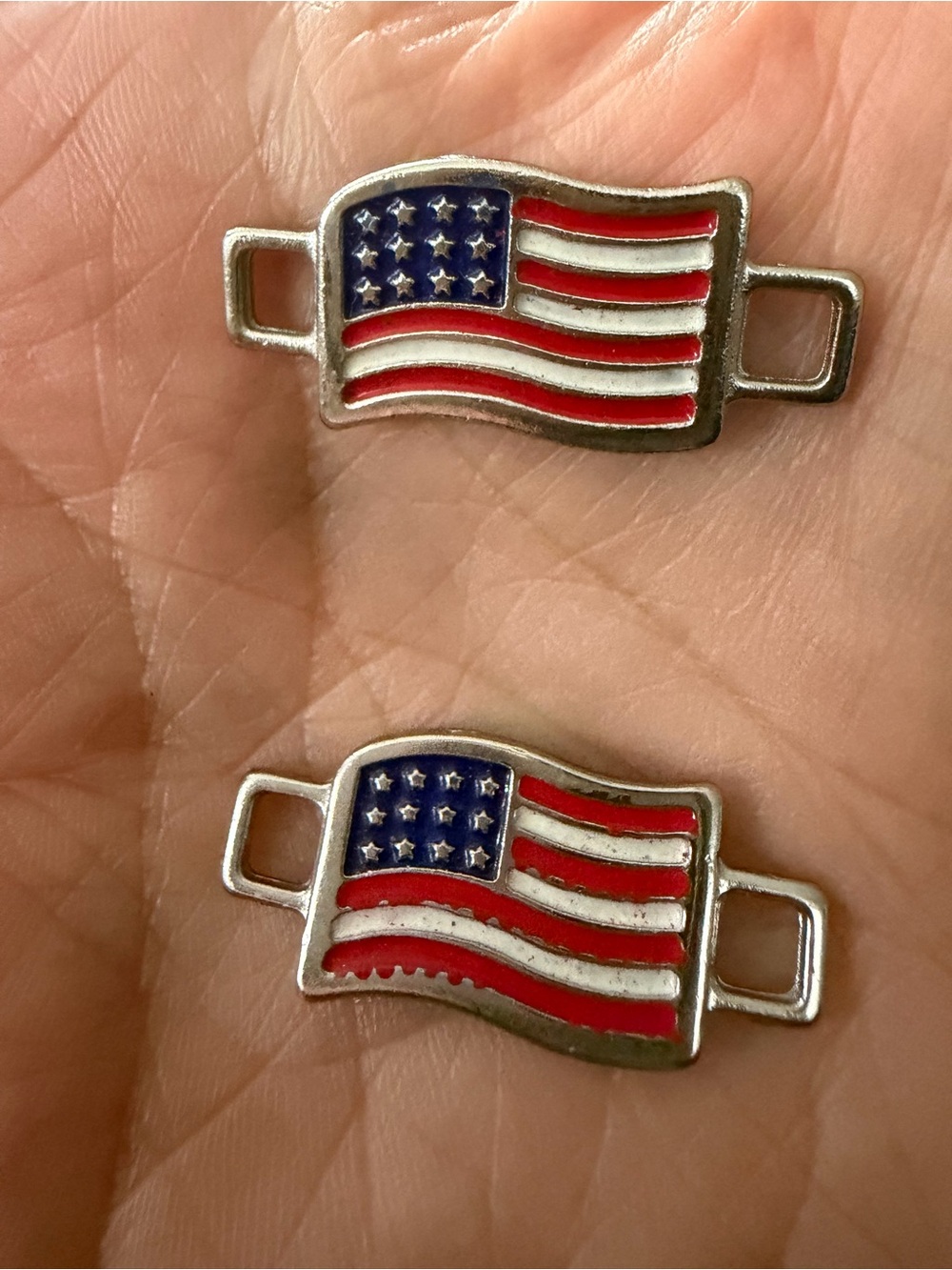Red Wing Shoes American Flag Boot lace keeper Pair - Red, White, Blue